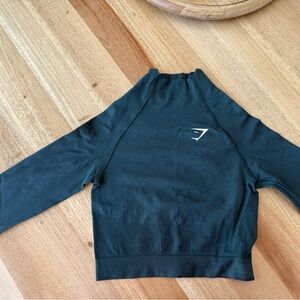 Dark Green Long Sleeve Athletic Top